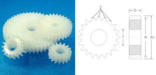 01215 10 x Nylon Gears 15 teeth